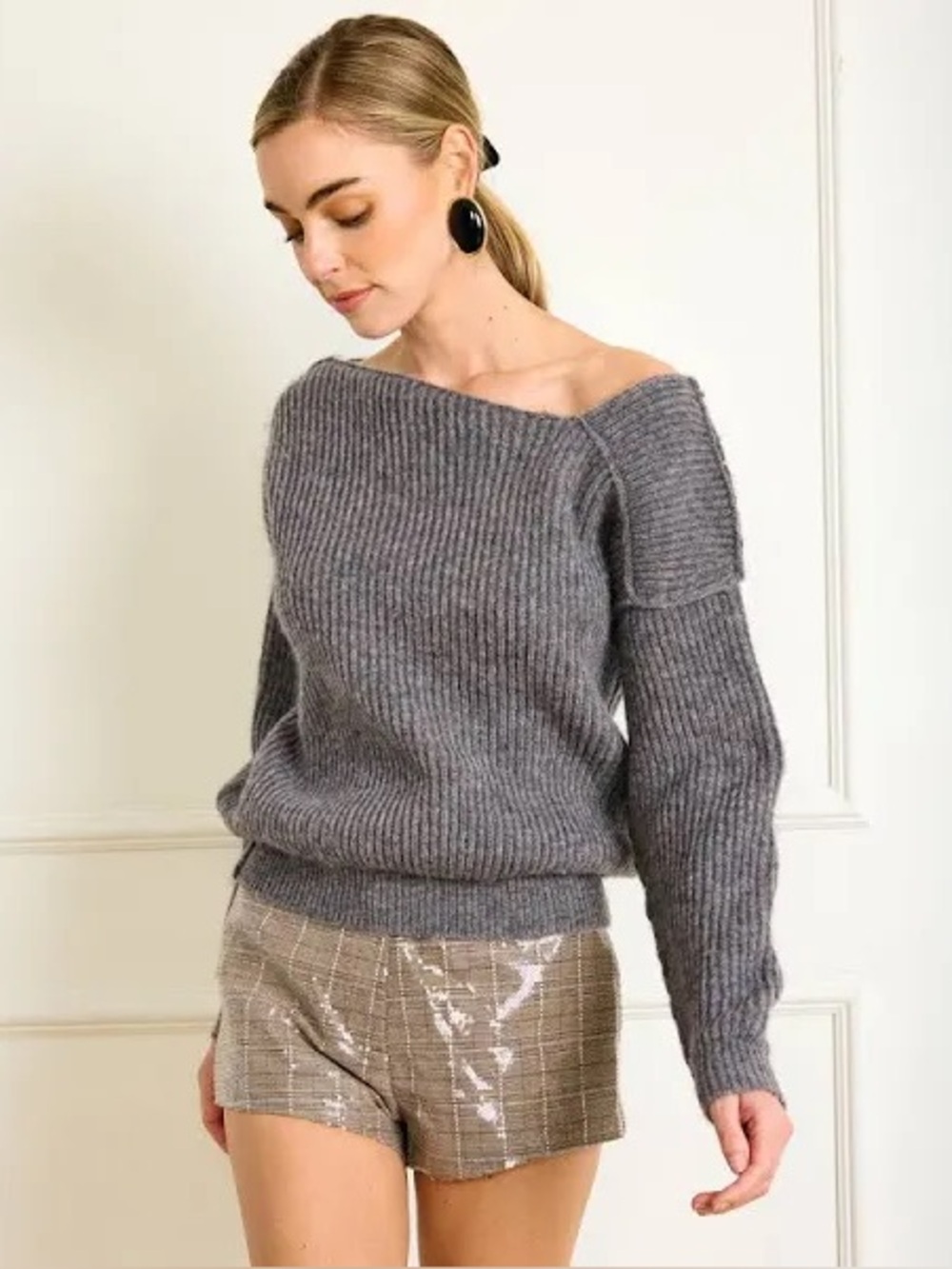 Line and Dot Shore Sweater - L